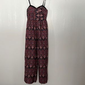 Multicolor Boho Corset Top Jumpsuit Small